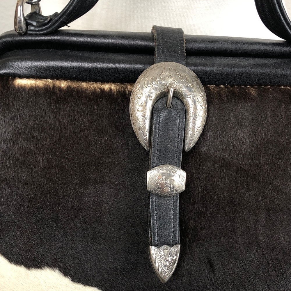 Circle Y Handmade Yoakum Texas Sibyls Collection Calf Hair Western satchel Bag - Picture 5 of 17